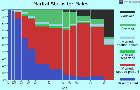 North Okeechobee marital status for males