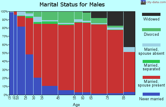 Northwest Dade marital status for males