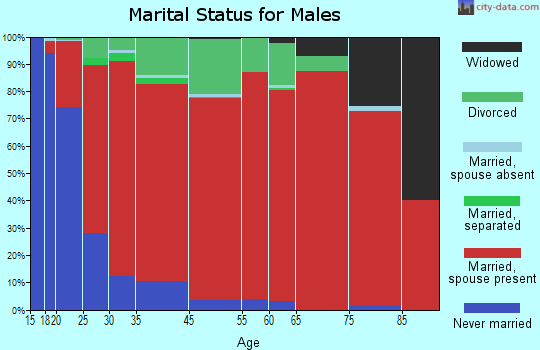Southeast Leon marital status for males