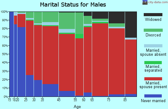 Southwest Orange marital status for males