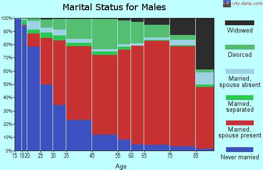 South Westside marital status for males