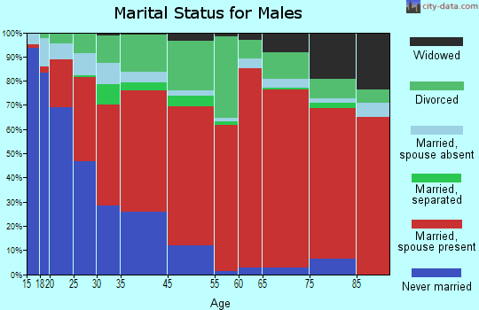 East Dougherty marital status for males