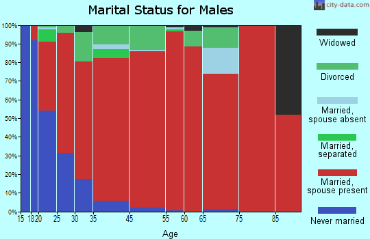 East River marital status for males