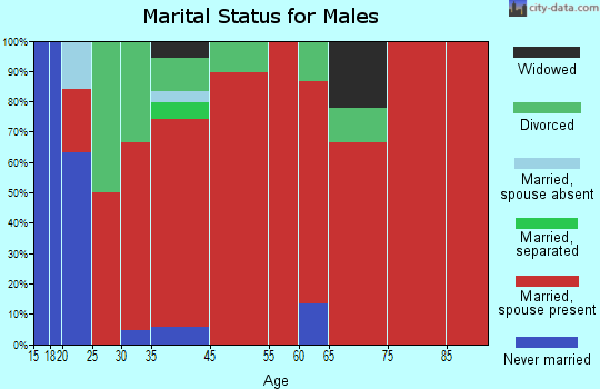 Cottonton-Seale marital status for males