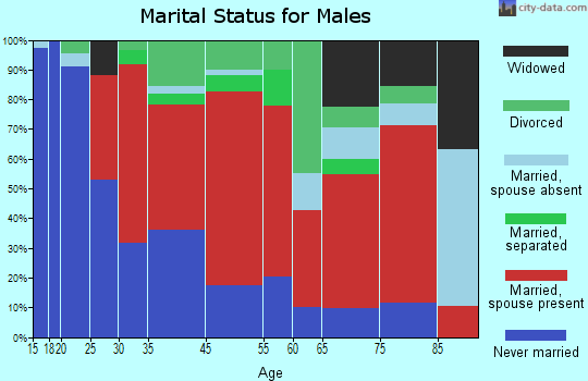 Rossville-Beverly Hills marital status for males