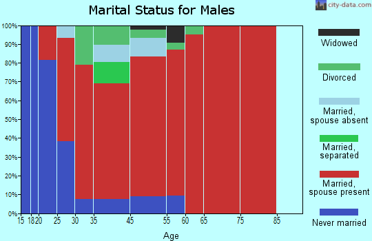 South Lincolnton marital status for males