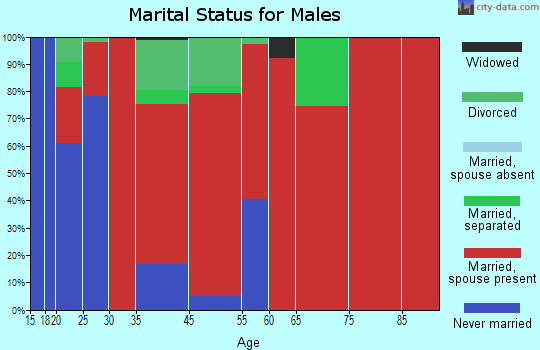 Waresboro marital status for males