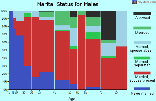 West Dougherty marital status for males