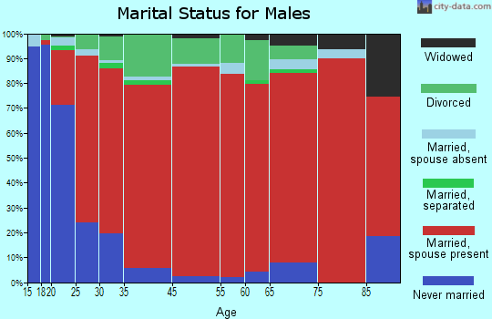 West Echols marital status for males