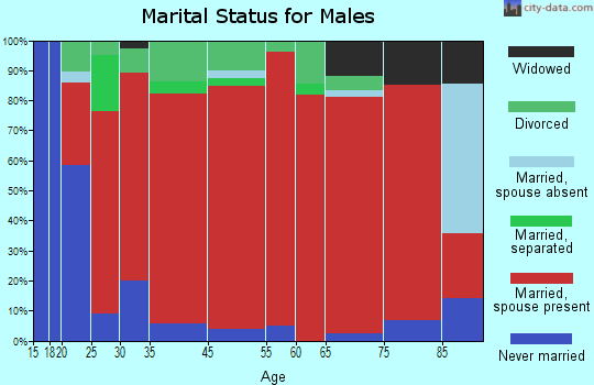 Elrod-Moores Bridge-Echola marital status for males