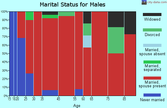 Garden Valley marital status for males