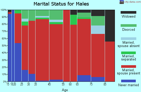 Moody Creek marital status for males