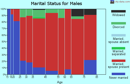Forkland-Tishabee marital status for males