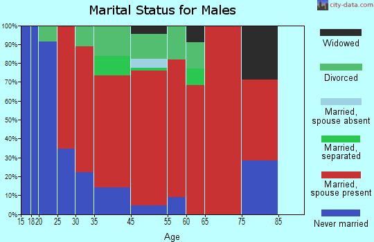 Goshen-Shady Grove marital status for males