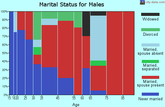 Heiberger marital status for males
