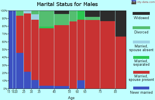 Battletown-Payneville marital status for males