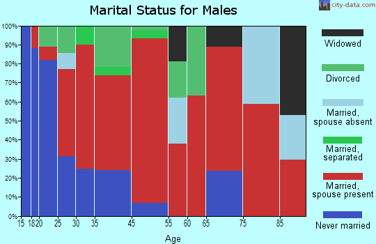 Bryantsville marital status for males