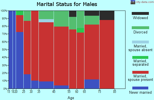 Clementsville marital status for males
