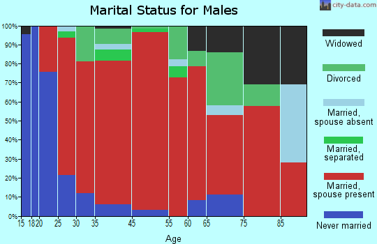Coxs Creek marital status for males