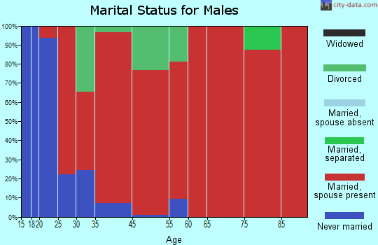 Cumberland City marital status for males