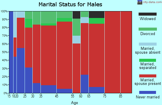 Defiance-Vicco marital status for males