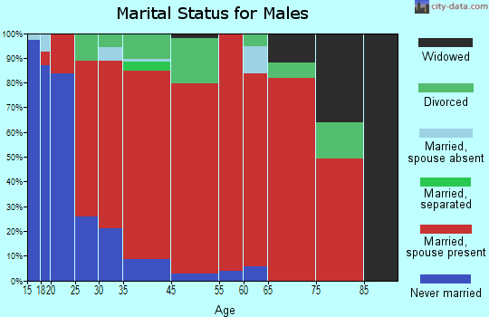 Milltown marital status for males