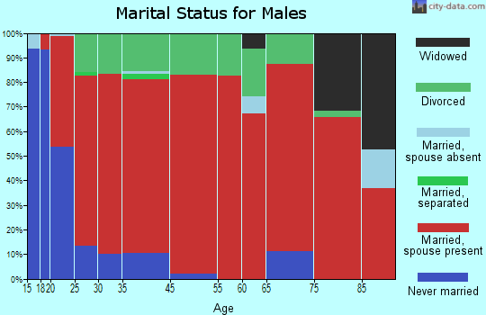 Hickory Grove marital status for males