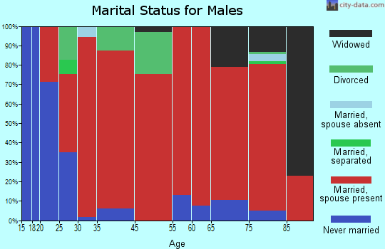 Laurel-Petersville marital status for males