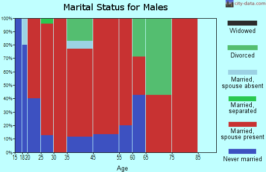 Mount Herman Valley marital status for males