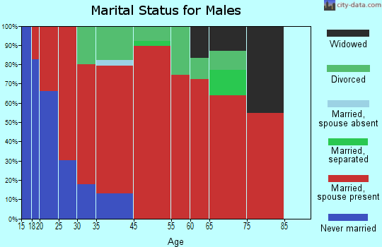 Mud Creek marital status for males