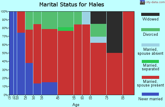 Robinson Creek marital status for males