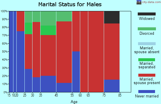 Denmark marital status for males