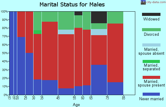 St. George marital status for males