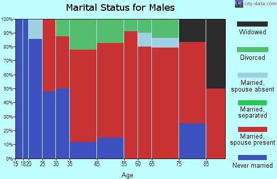 Springfield marital status for males