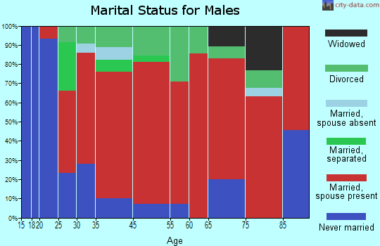 West Gardiner marital status for males