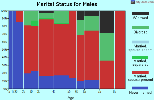 West Paris marital status for males