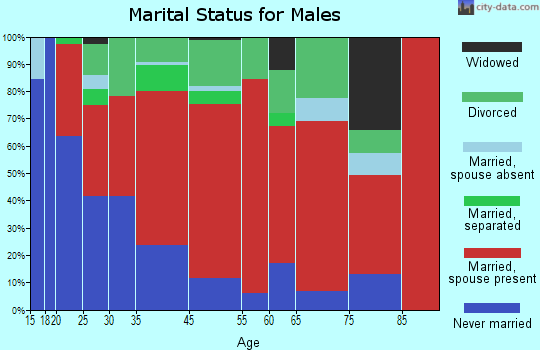 District 3, Leonardtown marital status for males