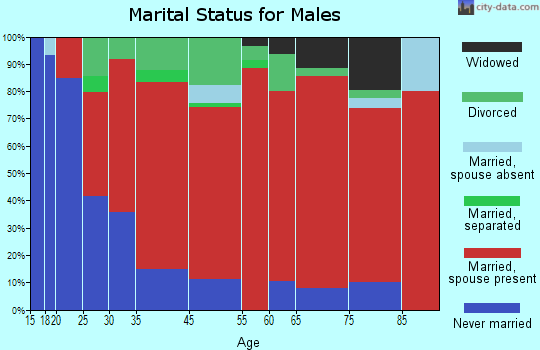 District 8, Bryantown marital status for males