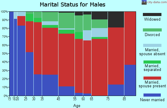 District 10, Sharptown marital status for males