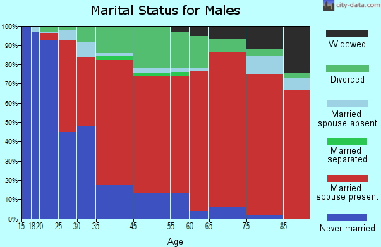 Ashfield marital status for males