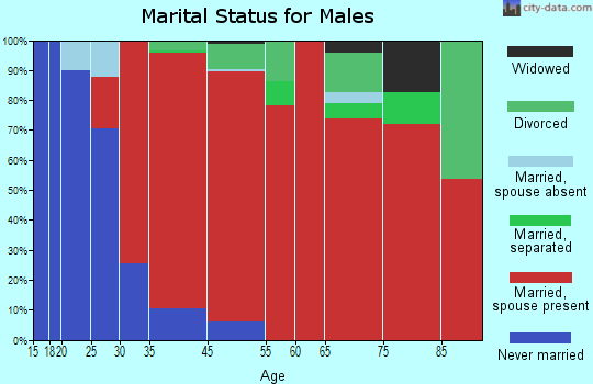 East Bridgewater marital status for males
