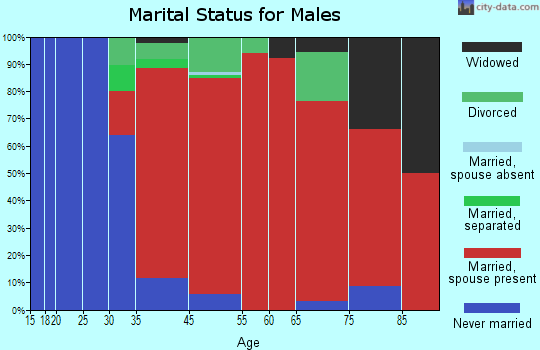 Edgartown marital status for males