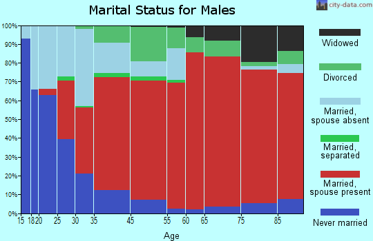 Leicester marital status for males