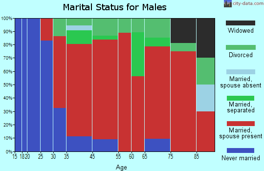 Millville marital status for males
