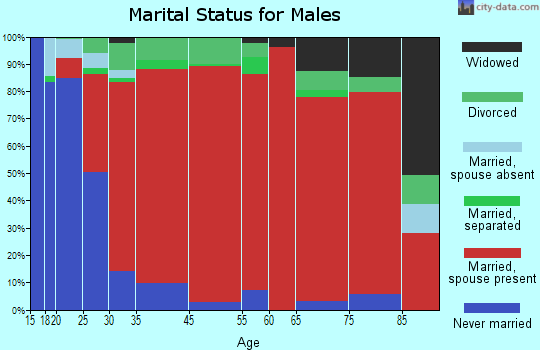 Wales marital status for males