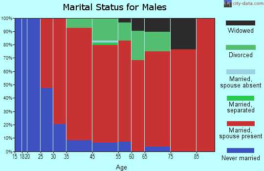 West Tisbury marital status for males