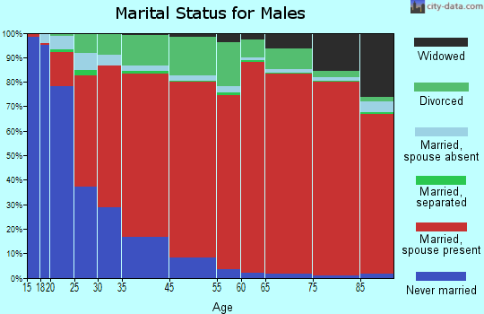 North Pinal marital status for males