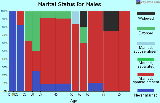 Martinsdale-Ringling marital status for males