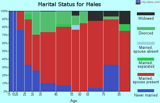 North of the Yellowstone marital status for males