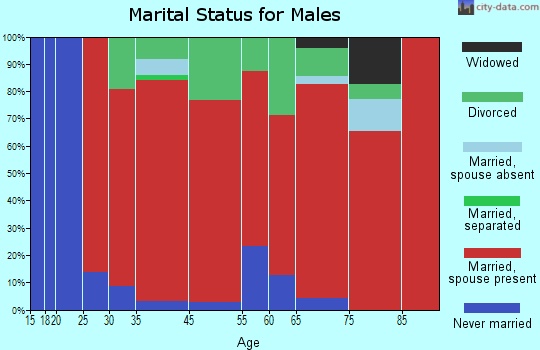 North Treasure marital status for males